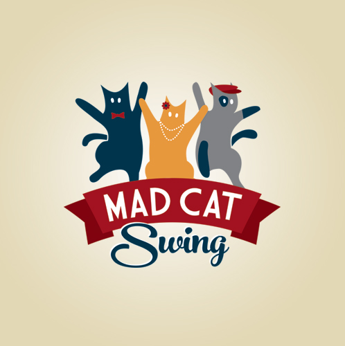 Illustrative Logo Design: Mad Cat Swing